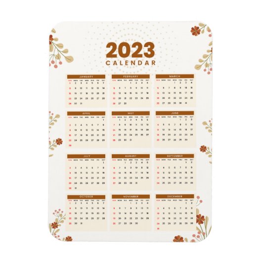 Ímã Flexível MINI CALENDAR 2023 マグネット (縦)
