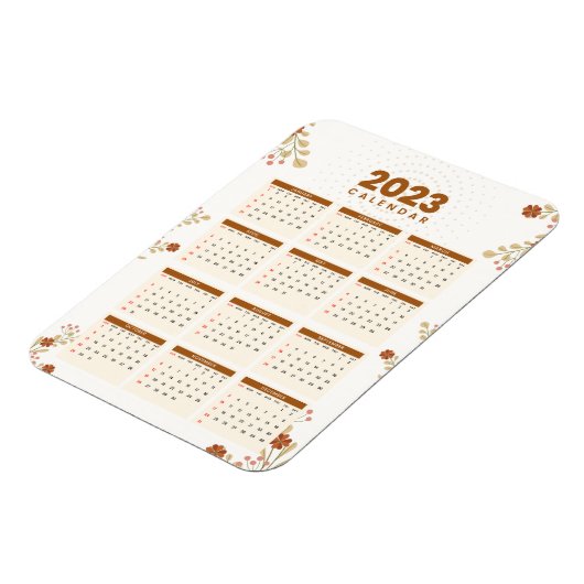 Ímã Flexível MINI CALENDAR 2023 マグネット (左側)