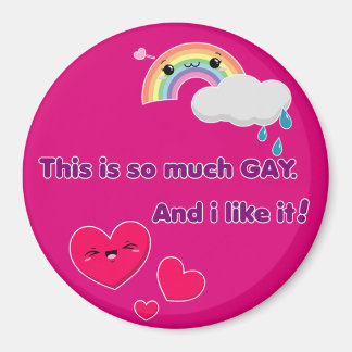 Ímã Gay. Like it! - Pink マグネット