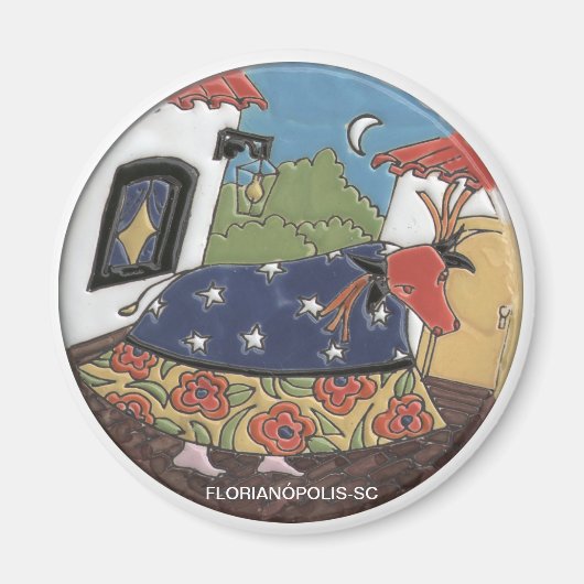 Imã redondo Boi de Mamão マグネット (正面)