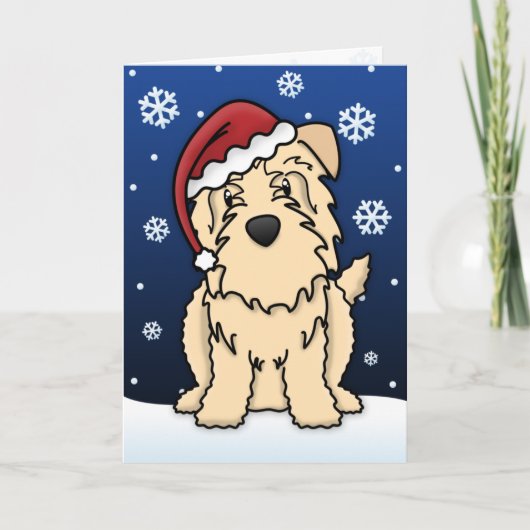 ImaalテリアのクリスマスのかわいいのWheaten谷間 シーズンカード (正面)