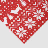 Imaalテリアのクリスマスパターン赤の谷間 薄葉紙 (詳細)