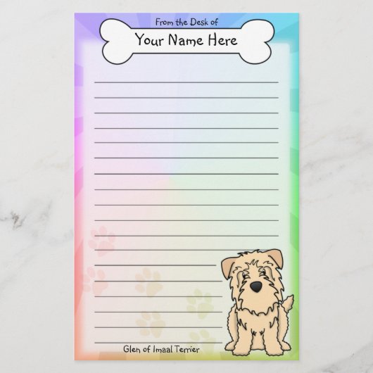 Imaalテリアの文房具のかわいいのWheaten谷間 便箋 (正面)