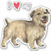 Imaal Terrier Vinylステッカーのグレンが大好き シール (正面)