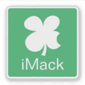 iMackラッキークローバおもしろいーのノートパソコンステッカー シール (正面)