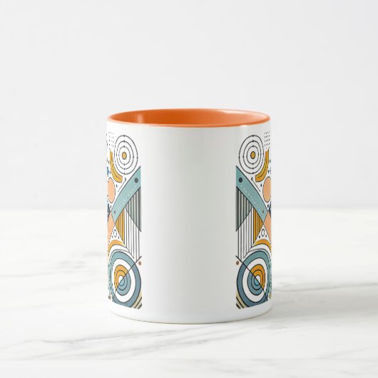 Image abstraite avec formes géométriques. マグカップ (中央)