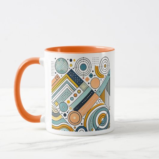 Image abstraite avec formes géométriques. マグカップ (左)