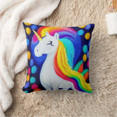  Image: colorful unicorn クッション (ブランケット)