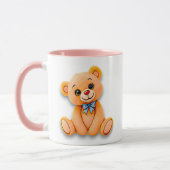 Image d’un ours en peluche doux et souriant. マグカップ (左)
