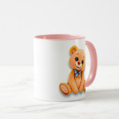 Image d’un ours en peluche doux et souriant. マグカップ (正面右)