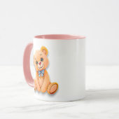 Image d’un ours en peluche doux et souriant. マグカップ (正面左)