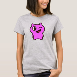 Image fun chat rose cartoon minimaliste rigolo. tシャツ