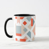 "Image géométrique moderne avec formes et couleurs マグカップ (左)