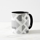 Image géométrique moderne avec formes noires. マグカップ (正面右)