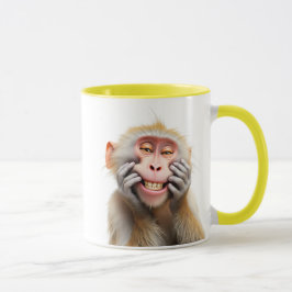 Image humoristique d'un singe farceur qui grimace. マグカップ