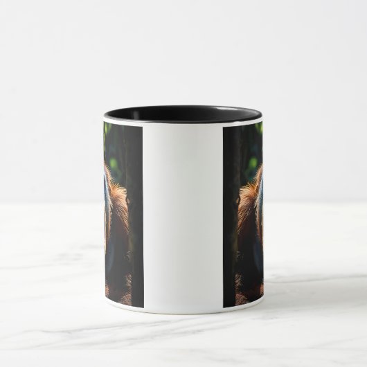 Image impressionnante d’un singe en colère. マグカップ (中央)