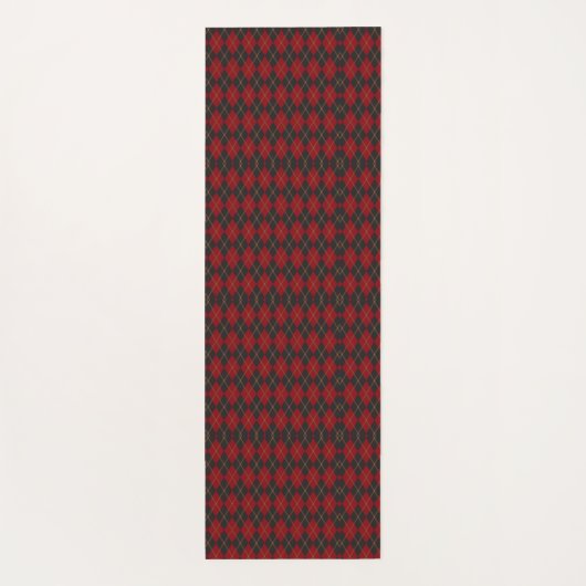 Image of a tie featuring a red and black checkered ヨガマット (裏面)