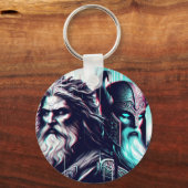 image of the gods zeus and odin togethe キーホルダー (裏面)