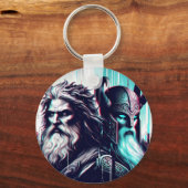 image of the gods zeus and odin togethe キーホルダー (正面)