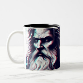image of the gods zeus and odin together ツートーンマグカップ