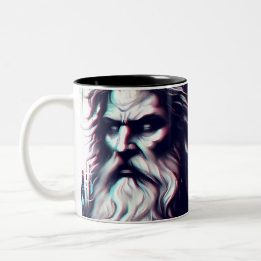 image of the gods zeus and odin together ツートーンマグカップ (左)