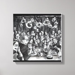 Image: People and Doodles. キャンバスプリント