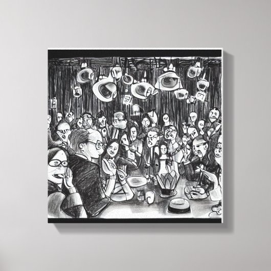 Image: People and Doodles. キャンバスプリント (正面)