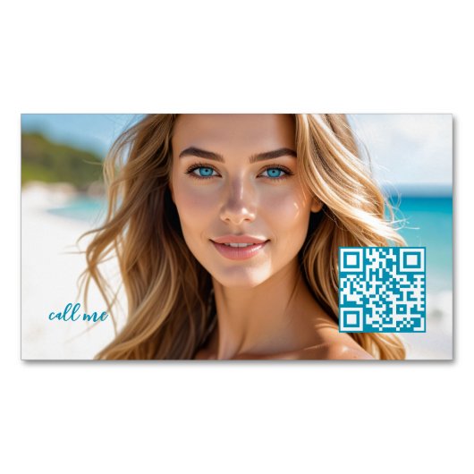 Image, Qr Code, some text マグネット名刺 (正面)