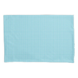 Image showing a blue and white gingham pattern  枕カバー