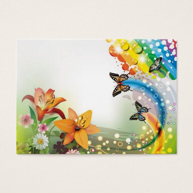 imagem de flores e borboletas (正面)