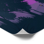 Imagem Noturna com uma bela lua ポスター (角)