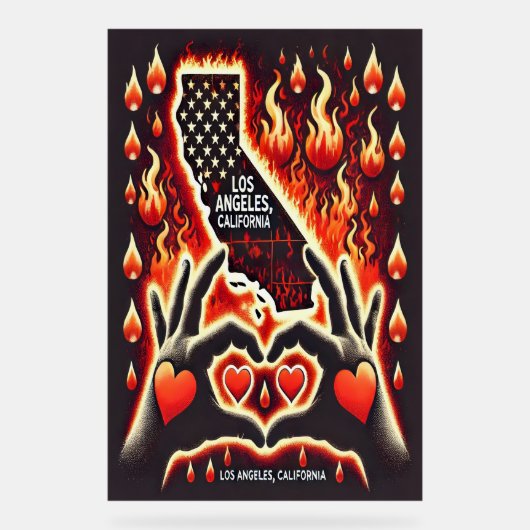 IMAGEN ALUSIVA A LA SOLIDARDAD CON LOS ANGELES C. アクリルサイン (正面)