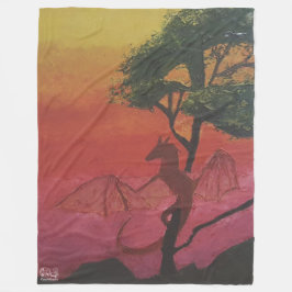 Imagen de mi obra arte Fantasía y realidad フリースブランケット