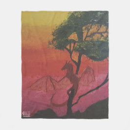 Imagen de mi obra arte Fantasía y realidad フリースブランケット