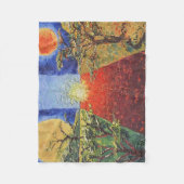 Imagen de mi obra arte La puesta del sol フリースブランケット (正面)