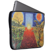  Imagen de mi obra arte La puesta del sol ラップトップスリーブ (正面右)