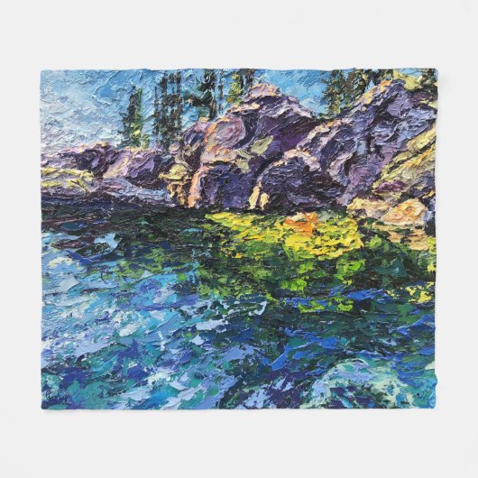 Imagen de mi obra arte Marítimo フリースブランケット (正面(横))