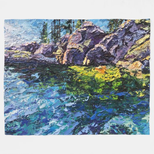 Imagen de mi obra arte Marítimo フリースブランケット (正面(横))