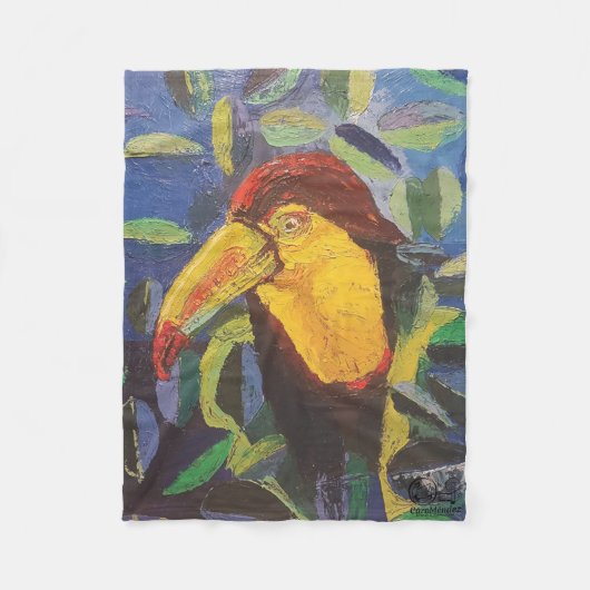 Imagen de mi obra arte Tucán フリースブランケット (正面)