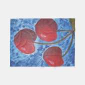 Imagen de mi obra Cerezas フリースブランケット (正面(横))