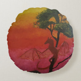 Imagen de mi obra Fantasía y realidad ラウンドクッション