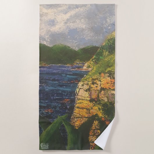 Imagen de mi obra La roca ビーチタオル (正面)