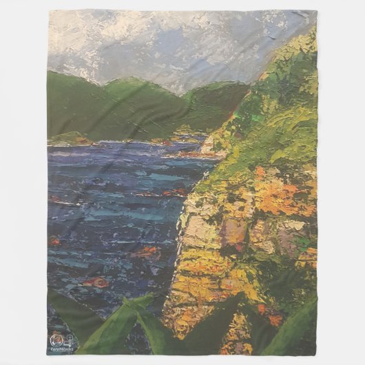 Imagen de mi obra La roca フリースブランケット (正面)