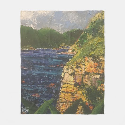 Imagen de mi obra La roca フリースブランケット (正面)