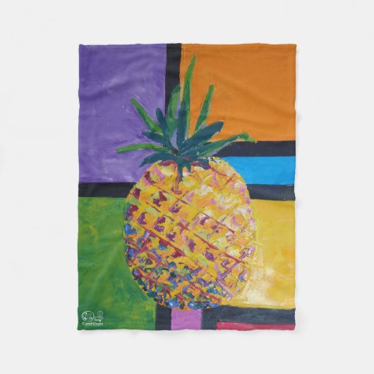 Imagen de mi obra Piña. Serie フリースブランケット (正面)