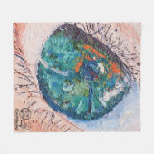 Imagen de mi obra Viendo atrás de los ojos フリースブランケット (正面(横))