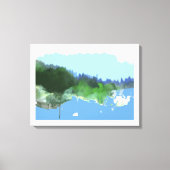 imaginary digital_artの風景 キャンバスプリント (正面)