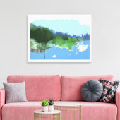 imaginary digital_artの風景 キャンバスプリント (インサイチュ (リビング))