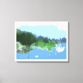 imaginary digital_artの風景 キャンバスプリント (正面)