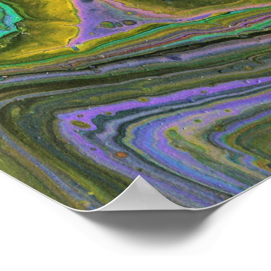 Imagination 2 Vibrant Geode Abstract Art Print ポスター (角)